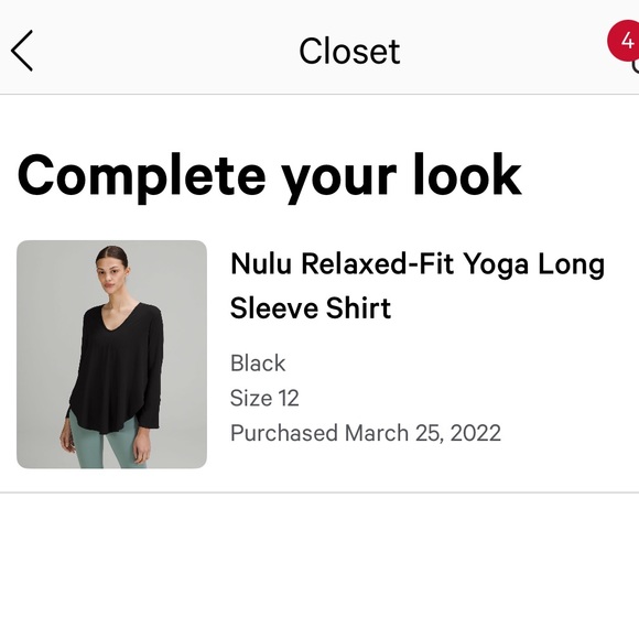 Lululemon Nulu Long Sleeve Shirt Size 12 - Picture 2 of 3